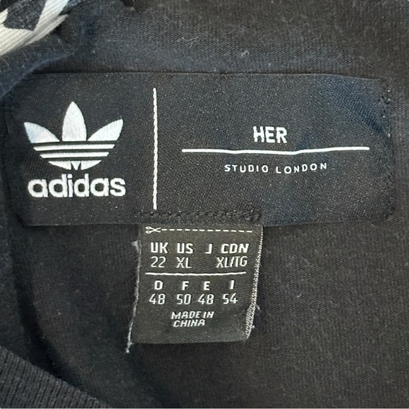 adidas x Her Studio London Floral Accent T-Shirt Dress in Black Women’s XL - Picture 5 of 8